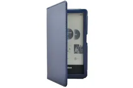 Фирменный чехол-обложка для PocketBook 650 Limited Edition / PocketBook 650 Ultra синий кожаный